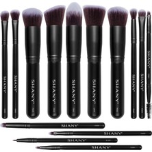 Skygo Shany Bombshell 14 Parça Fırça Seti – Cosmetics Fırça Koleksiyonu - Komple Kabuki Makyaj Fırçası Seti Siyah - 14 Parça