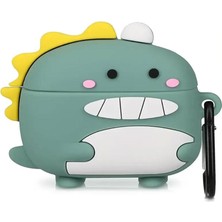 Mi7a Galaxy Buds 4 Uyumlu Dinazor Figürlü Silikon Koruma Kılıfı