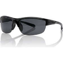 Di Caprio DC3033BLACK Parlak Siyah Oval Yarım Çerçeve Polarize Camlı Erkek Güneş Gözlüğü