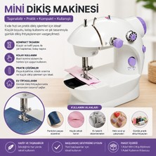 Eser Ticarett Mini Dikiş Makinesi Taşınabilir Pratik Elektrikli Dikiş Makinası Ev Tipi Kompakt Tasarım
