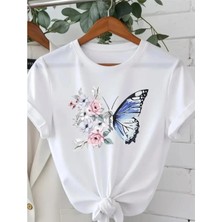 Divin Kadın Cool Baskılı Streetwear T-Shirt