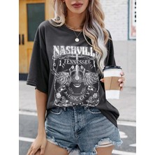 Divin Unisex Cool Cowboy Baskılı Streetwear T-Shirt