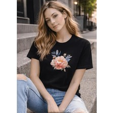 Divin Kadın Cool Baskılı Streetwear T-Shirt