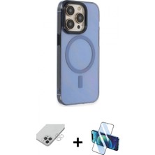 İlk El Grup Pilelistore™ iPhone 14 Pro Max Kılıf Eksen Işık Prime - Siyah 3D Antistatik Cam Ekran Koruyucu + Band Metal Kamera Lens - Gs