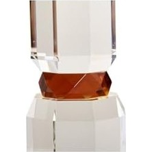 Skygo Kristal Mum Tutucu, Şeffaf/sarı/, 18,5X7X7 cm