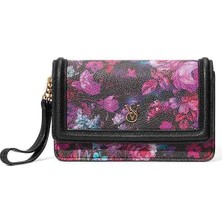 Victoria's Secret Phone Wristlet - Black Floral