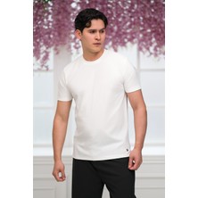 Paul Martin Slimfit Lyocell Kumaş Likralı Küçük Armürlü Bisiklet Yaka T-Shirt