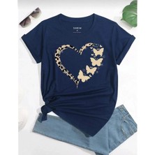 Divin Kadın  Cool Kalp Graphic Streetwear T-Shirt