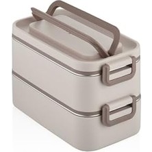 Skygo 2000 ml 2 Kat Paslanmaz Çelik Çorba Kaseli Bento Lunch Box Yeni Nesil Sefer Tası -FFLBOX01029