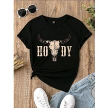 Divin Unisex Cool Cowboy Baskılı Streetwear T-Shirt