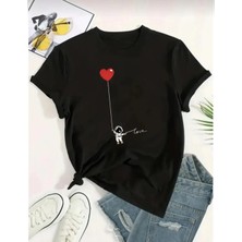 Divin Unisex Cool Kalp Graphic Streetwear T-Shirt