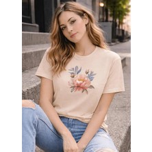 Divin Kadın Cool Baskılı Streetwear T-Shirt