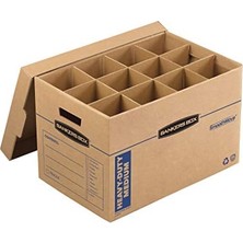 Skygo Box Smoothmove Ağır Hizmet Tipi Mutfak Taşıma Kutusu, Çanak ve Cam Kutu Bölücüler, Yastık Köpüğü, 30 x 30 x 40 Cm,, 1 Paket (7710701)