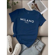 Divin Unisex Cool Mılan Baskılı Streetwear T-Shirt