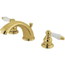 Mabeyn KB972PL Viktoryen Yaygın Tutacaklı Lavabo Bataryası, Cilalı Pirinç