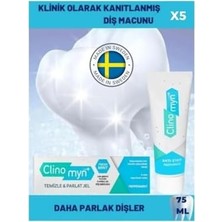 Mabeyn Clınomyn Fresh Diş Beyazlatan ve Parlatan Jel Diş Macunu 75 ml x 5 Adet