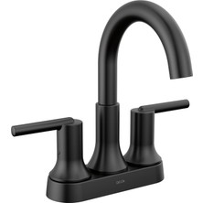 Mabeyn Trinsic Mat Siyah Banyo Bataryası, Banyo Lavabo Bataryası, Orta Set, Mühür Teknolojisi, Metal Tahliye Montajı, Mat Siyah 2559-BLMPU-DST