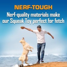 Mabeyn Nerf Köpek Spiral Squeak Futbol Açık Hava Köpek Oyuncağı, 5 Inç Köpek Futbolu Gıcırtılı Oyuncak, Orta ve Büyük Irklar Için, Turuncu