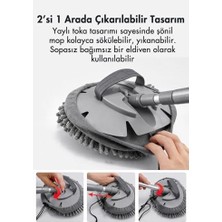 Mabeyn Mikrofiber Araç Temizleme Mopu, Teleskopik Oto Mop Set, Süper Emici ve Yumuşak Şönil Yıkama ve Kurulama Eldiveni, 18 x 26 cm Mop - 104 cm Uzayan Alüminyum Sap - Gri Renk, F726