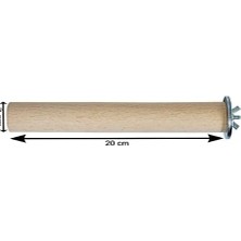 Mabeyn Ahşap Papağan Kuş Tüneği Boy 20 cm Çap 3 cm