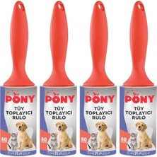 Mabeyn Pony Tüy Toplayıcı Rulo 4 Lü Set Kedi Köpek