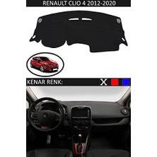 Mabeyn Torpido Koruma Halısı Siyah Kenar Renk Siyah Renault Clio 4 2012-2020 ile Uyumlu