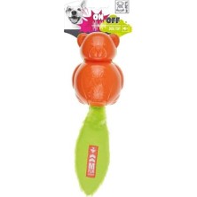 Mabeyn On/off Teddy Köpekler Için Kauçuk Oyuncak Orange/green