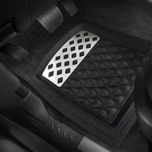 Mabeyn Metal Topuklu Paspas Chrome Carbon | Aracınız Için Şık ve Dayanıklı Oto Paspas