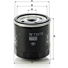 Mabeyn Mann Filter W 712/75 Yağ Filtresi
