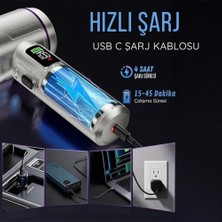 Mabeyn Şarjlı Araç Süpürgesi 22.000 Pa - Üfleme Özellikli Mini Oto Süpürgesi 3 Kademeli - 15.000 Mah Şarj Kapasitesi, Çok Fonksiyonlu Süpürge Başlıkları ile Taşınabilir Kablosuz Süpürge