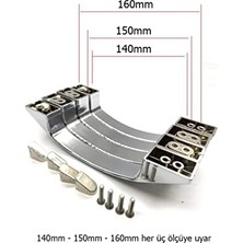 Mabeyn Cam Duşakabin Ay Kulp 140MM 150MM Veya 160 mm 2 Kapaklık Ayk-02