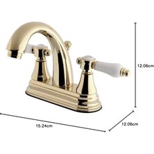 Mabeyn KS7612BPL Bel Air 10CM Merkez Seti Lavabo Bataryası, Cilalı Pirinç