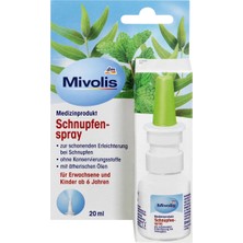 Mivolis Medizinprodukt Schnupfen-Spray/burun Için Tuzlu Çözelti Sprey 20 ml
