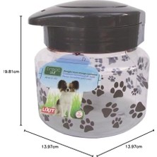 Mabeyn Lixit Köpekler, Kediler, Küçük Hayvanlar ve Kuşlar Için Yiyecek ve Ödül Saklama Kavanozları. (1,814 Ml, Gri)