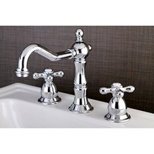 Mabeyn KS1971AX Widerspread Lavatory Musluk With Metal Handle, Cilalı Krom By