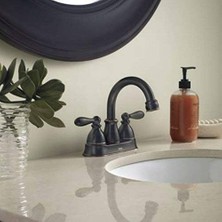 Mabeyn WS84667BRB Caldwell Iki Kollu Yüksek Kavisli Banyo Musluğu, Akdeniz Bronzu, 1 Adet