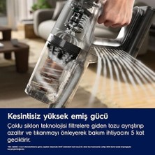 Skygo 800 Serisi EP83HB25UV Kablosuz Dikey Şarjlı Süpürge | Hepsi-1-Arada Otomatik Temizlik Istasyonu, 90 Dk'ya Kadar Çalışma Süresi, Powerpro Zemin Başlığı, Uv Işıklı Mini Başlık | Beyaz