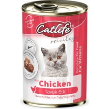 Mabeyn Catlife CLF12 Yaş Kedi Maması, Tavuklu, Konserve, Yavru Kedi, (12 x 400 Gr)