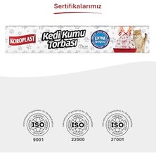 Mabeyn Büzgülü Kedi Kumu Poşeti 7'li Set, 82X50 cm Güçlü Büzgülü Kolay Bağlama, Pratik Sızdırmaz Kullan-At Torbası, Kedi Tuvalet Kabına Uygun, Hijyenik Temizlik Sağlayan Kedi Kumu Torbası