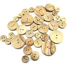 Mabeyn Tahta Dikme, 2 Delik Çanak Model, Doğal Ahşap, Zeytin AĞACI,100 Adet 20MM-32L