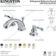 Mabeyn KB8967FL 20,3 cm Yaygın Lavabo Musluğu, Perakende Açma, Fırçalanmış Nikel/cilalı Krom, 12,7 cm Çıkış Erişimi