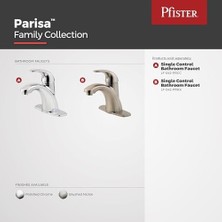 Mabeyn Parisa Banyo Lavabo Bataryası, Tek Kontrol, 1 Saplı, Tek Delikli, Parlak Krom Kaplama, LF042PRCC