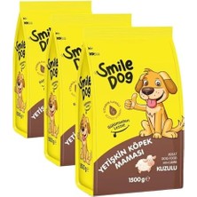 Mabeyn Smile Dog Yetişkin Köpek Kuzulu 1,5 kg Kuru Mama (3 Paketi)
