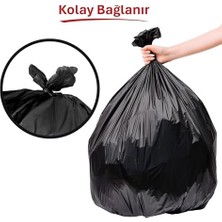 Mabeyn Ekonomik Endüstriyel Çöp Torbası Siyah 10’lu 80×110 Cm, Yırtılmaya Dayanıklı, Boy Çöp Poşeti, Çift Katlı, Geri Dönüştürülebilir, Fabrika, Inşaat, Depo, Kafe, Otel, Hastane, Bahçe