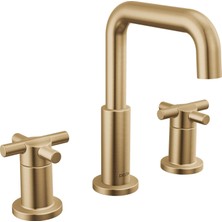 Mabeyn Nicoli Yaygın Banyo Bataryası 3 Delikli, Altın Banyo Bataryası, Banyo Lavabo Bataryası, Tahliye Montajı, Şampanya Bronz 35894LF-CZ