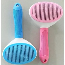 Mabeyn Otomatik Temizlenen Kedi Köpek Tarağı (Pembe)