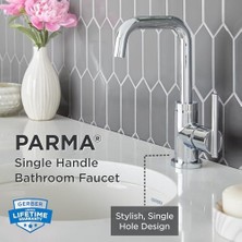 Mabeyn D230658 Parma Hattı 1h Lavabo Bataryası Metal Dokunuş Aşağı Boşaltma 1,2 Gpm Krom