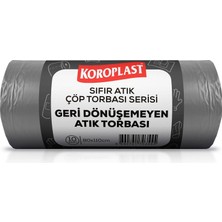 Mabeyn Geri Dönüşemeyen Atıklar Çöp Torbası 10'lu 80×110 Cm, Yırtılmaz & Sızdırmaz, Çift Katlı, Geri Dönüştürülebilir Çöp Poşeti, Fabrika, Depo, Restoran, Kafe, Otel, Hastane, Bahçe, Inşaat, Atölye