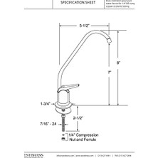 Mabeyn Westbrass A2031-NL-26 8 "-Flo Stil Saf Soğuk Su Sebili Musluk, 1'li Paket, Parlak Krom