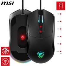 Mabeyn Msı Forge GM320 Oyuncu Mouse, 12800 Dpı Optik Sensör, Rgb Led, 7 Düğme, USB 2.0, Siyah, 1.5m Kablo